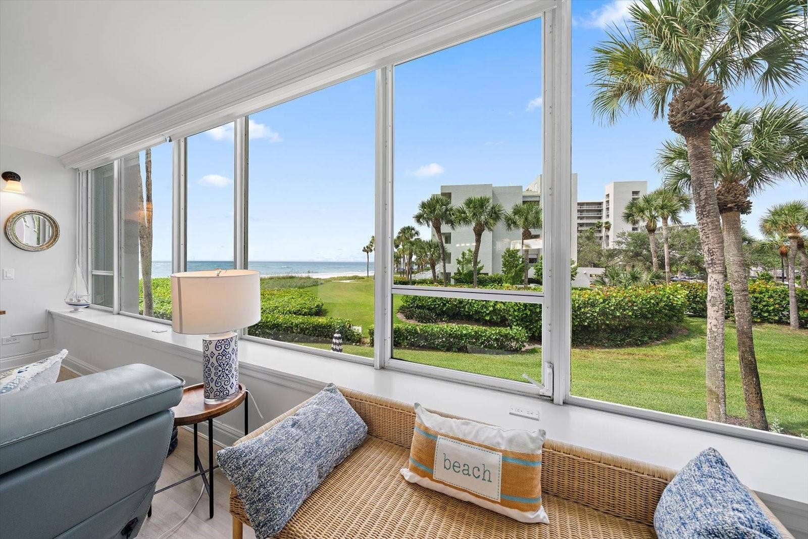 100 SANDS POINT ROAD, #219, Longboat Key, FL 34228 Bank of windows in Great room