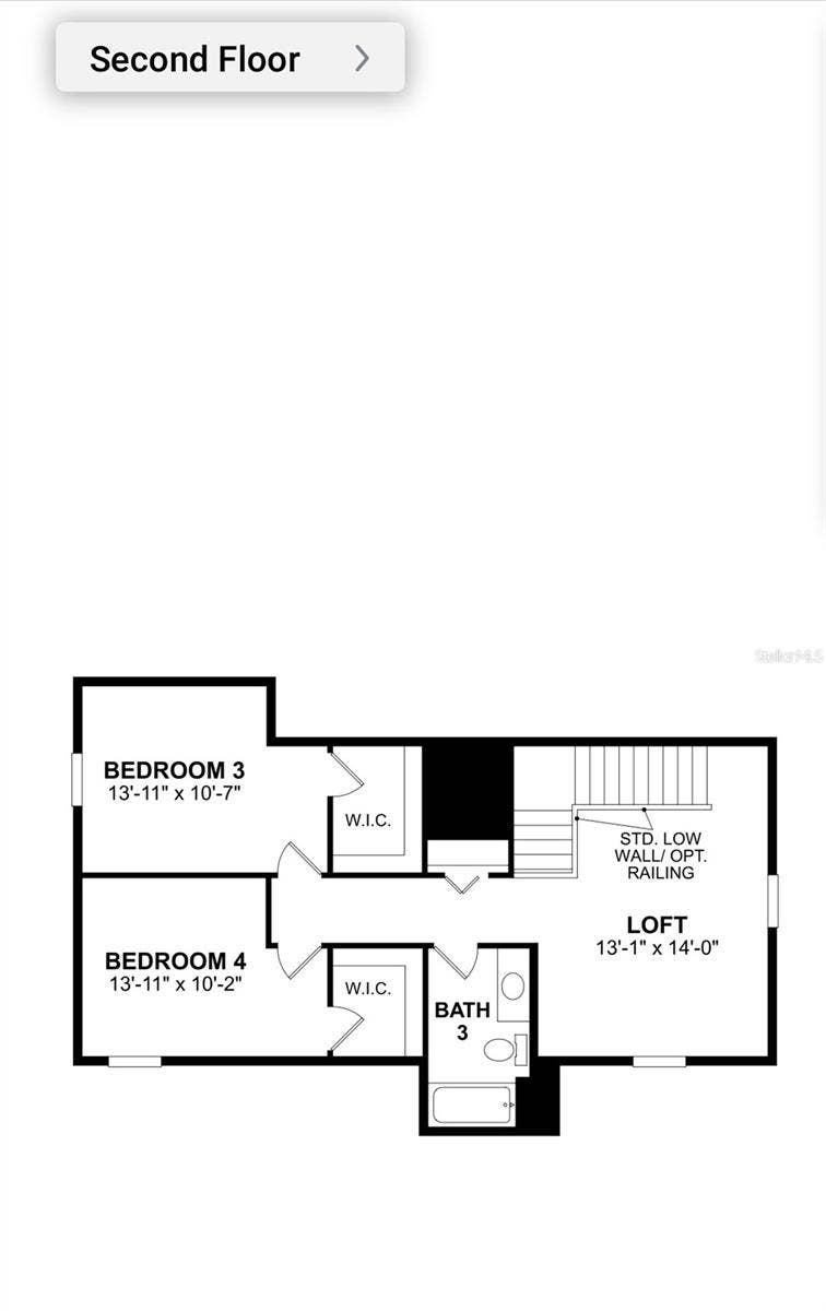 Palmetto floor plan 2nd floor