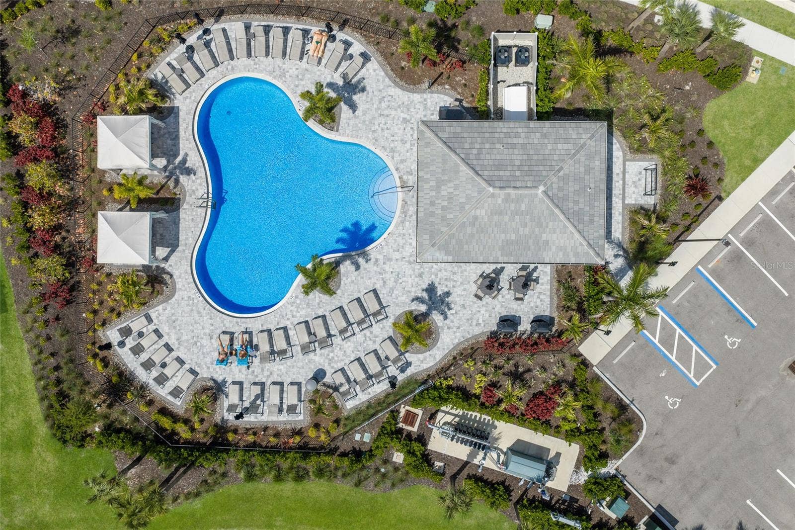 15150 GINETTI STREET, Nokomis, FL 34275 The crown jewel of the community is the resort style pool with cabanas and chaises - just a short walk from the front door!