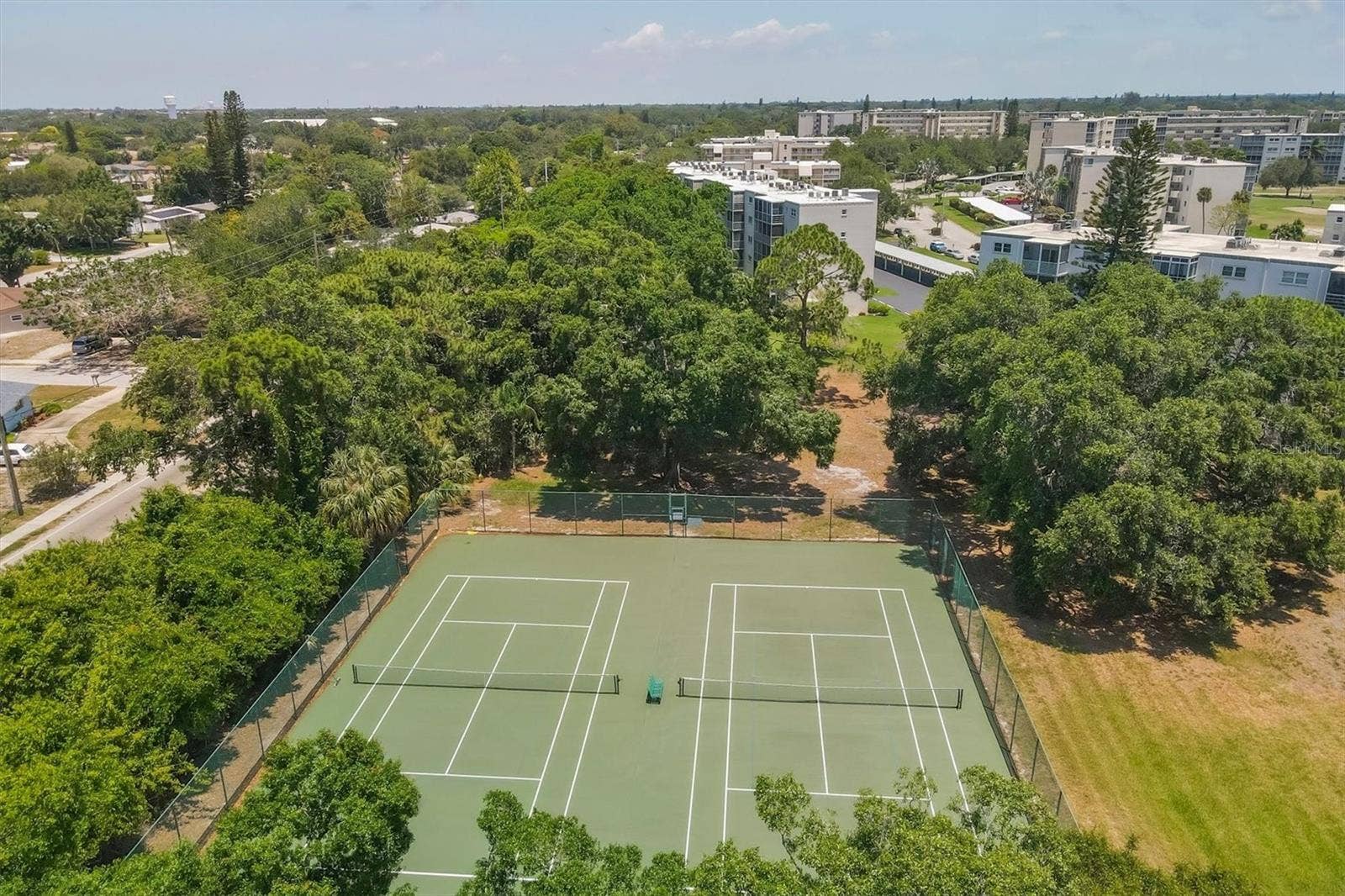 The Ironwood tennis court.