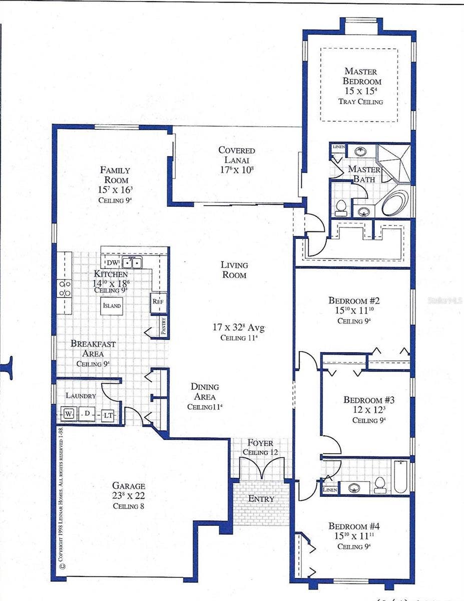6256 DONNINGTON COURT, Sarasota, FL 34238 2.5 car garage, large bedrooms w/ample closets.