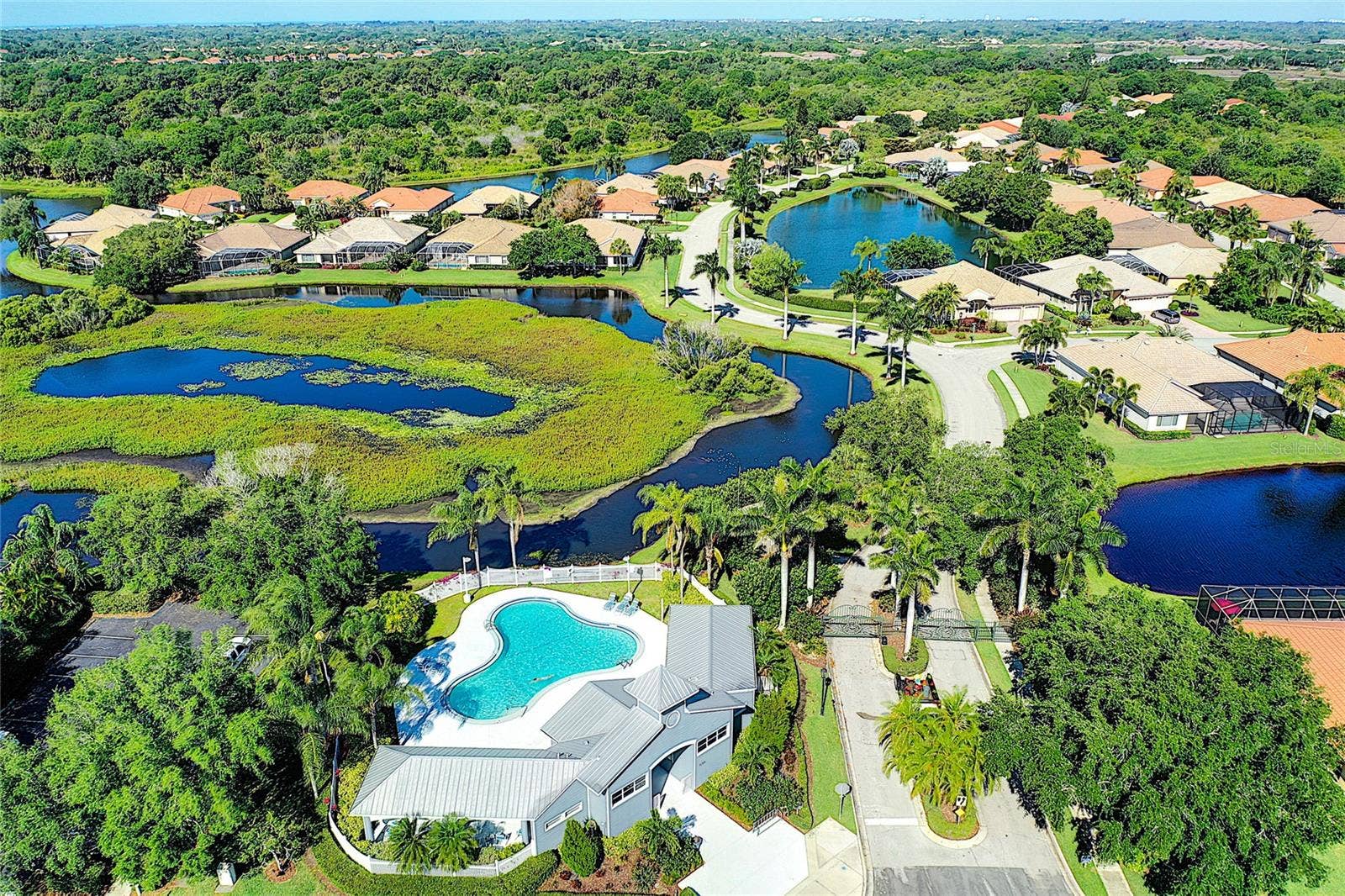 6256 DONNINGTON COURT, Sarasota, FL 34238 Hamptons heated community pool hosts 2x a month socials.