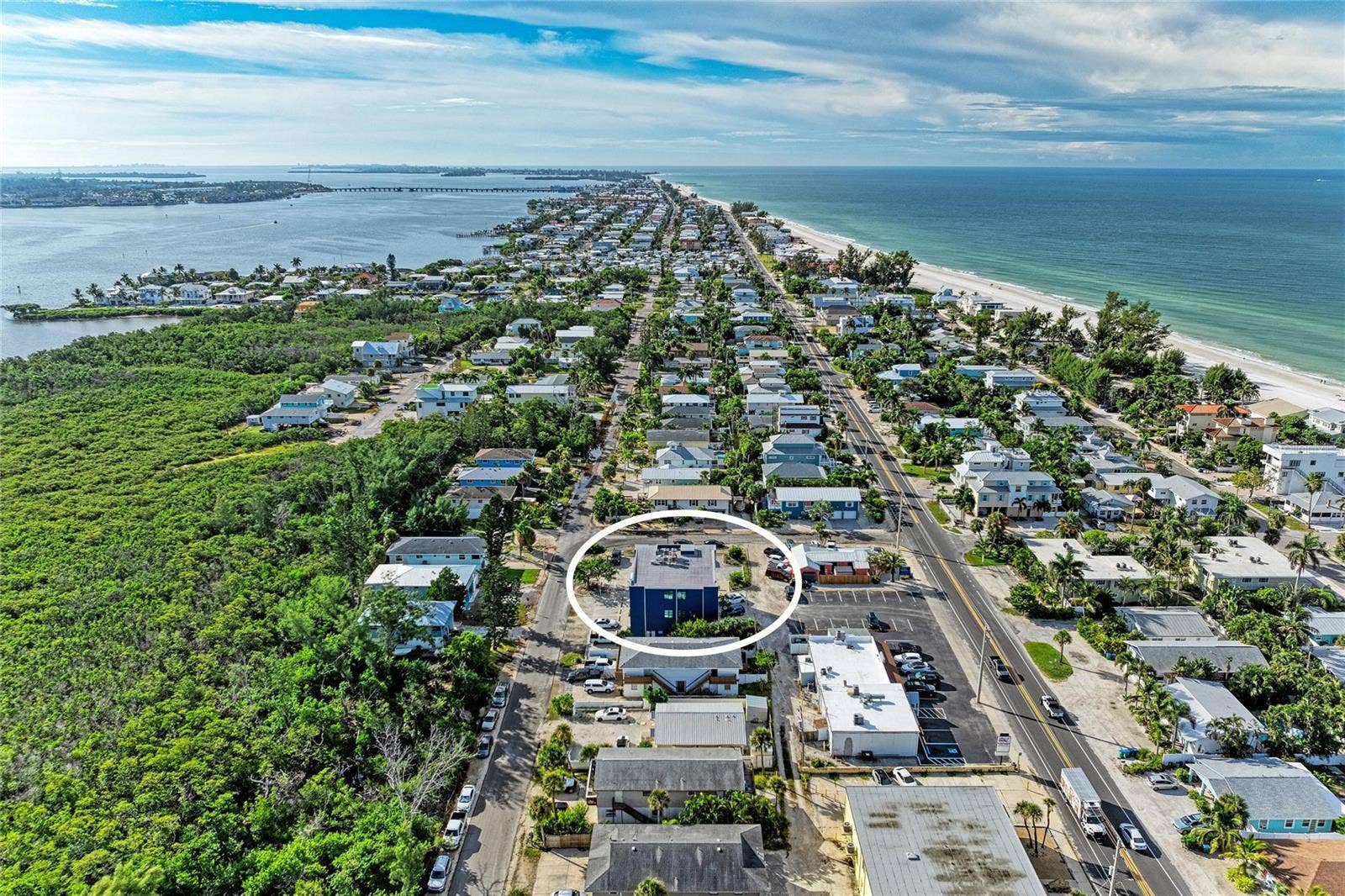 3004 AVENUE C, Holmes Beach, FL 34217 Aerial - Facing South