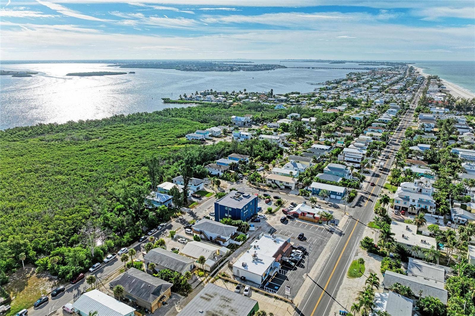 3004 AVENUE C, Holmes Beach, FL 34217 Aerial to the South