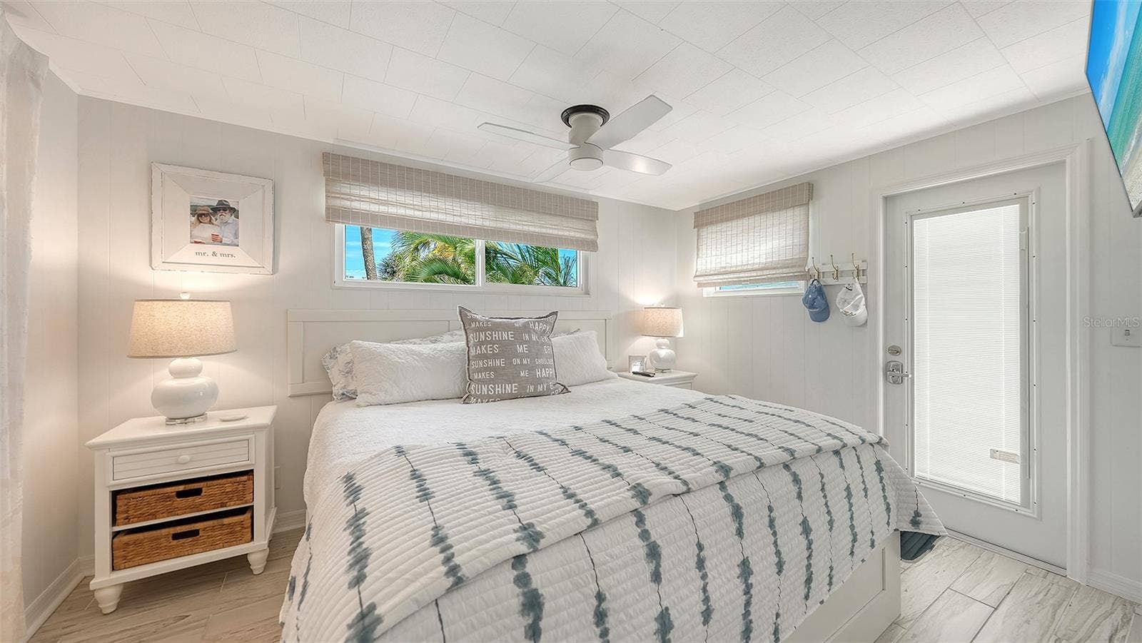 Owner's bedroom with door to patio