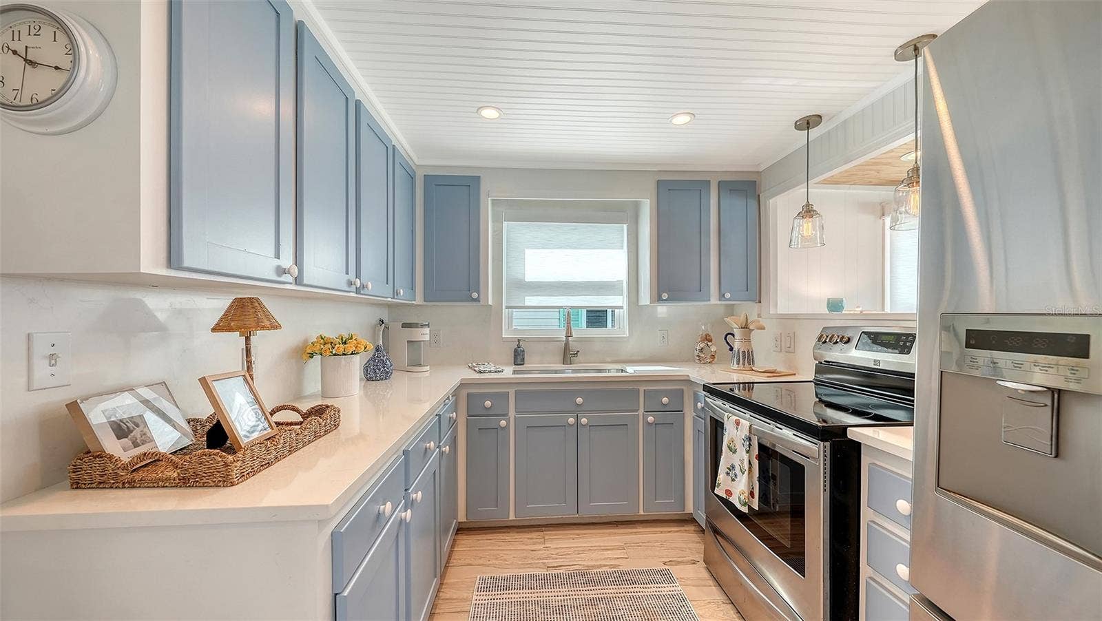 Kitchen with new countertops