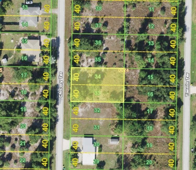 Aerial view - lot outlined