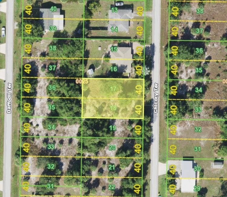 Aerial view - lot outlined
