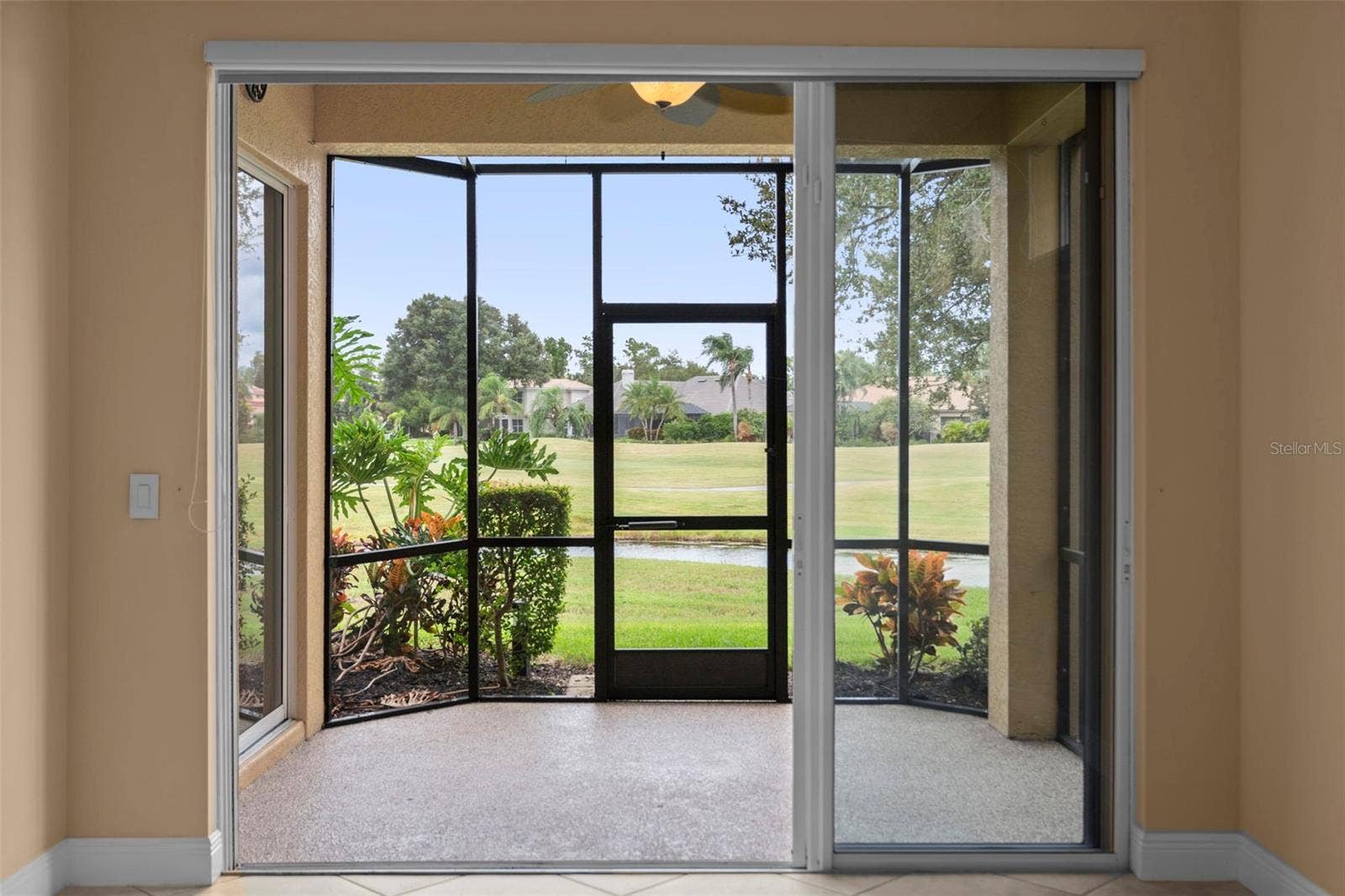 8432 MIRAMAR WAY, Lakewood Ranch, FL 34202 Your spot for morning coffee, fresh air, and peaceful views across the golf course.