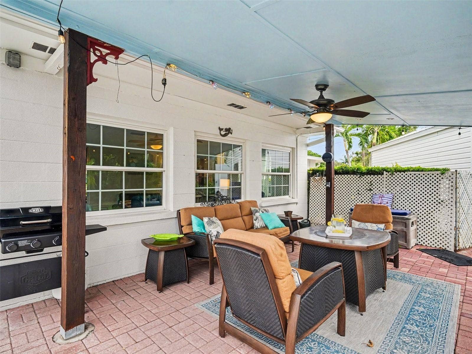 COVERED PATIO & GRILL AREA