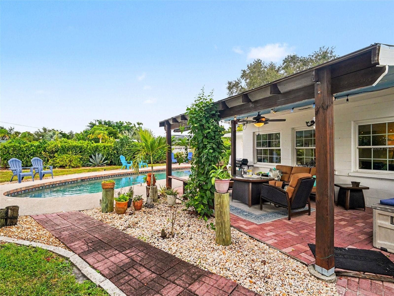 AMAZING POOL PATIO AND YARD.  FURRY FRIENDS LOVE IT HERE