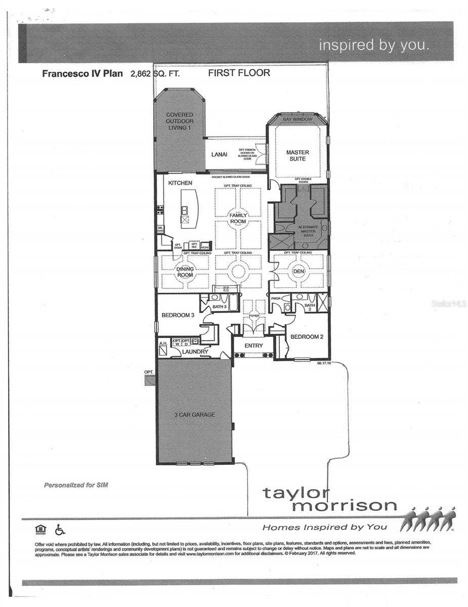 12028 LEGACY ESTATES BOULEVARD, Sarasota, FL 34238 Floor Plan as Built