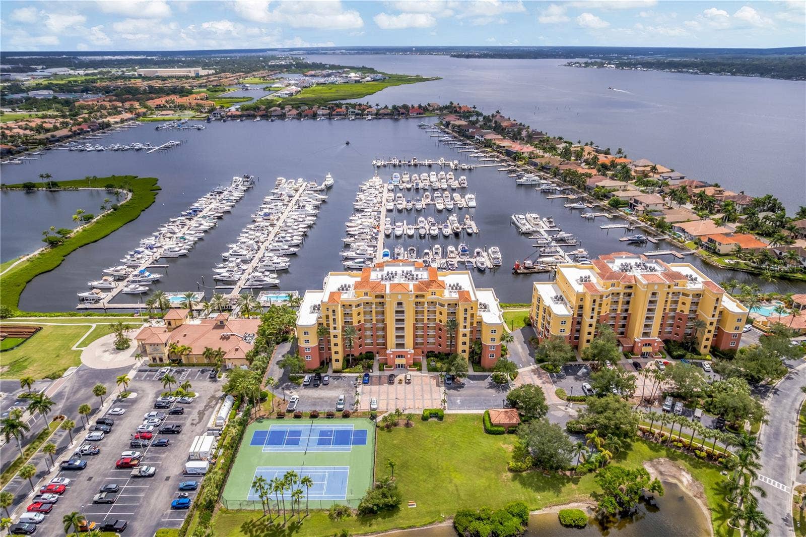 606 RIVIERA DUNES WAY, #405, Palmetto, FL 34221 Wonderful views of the marina as well as the upper Manatee River.