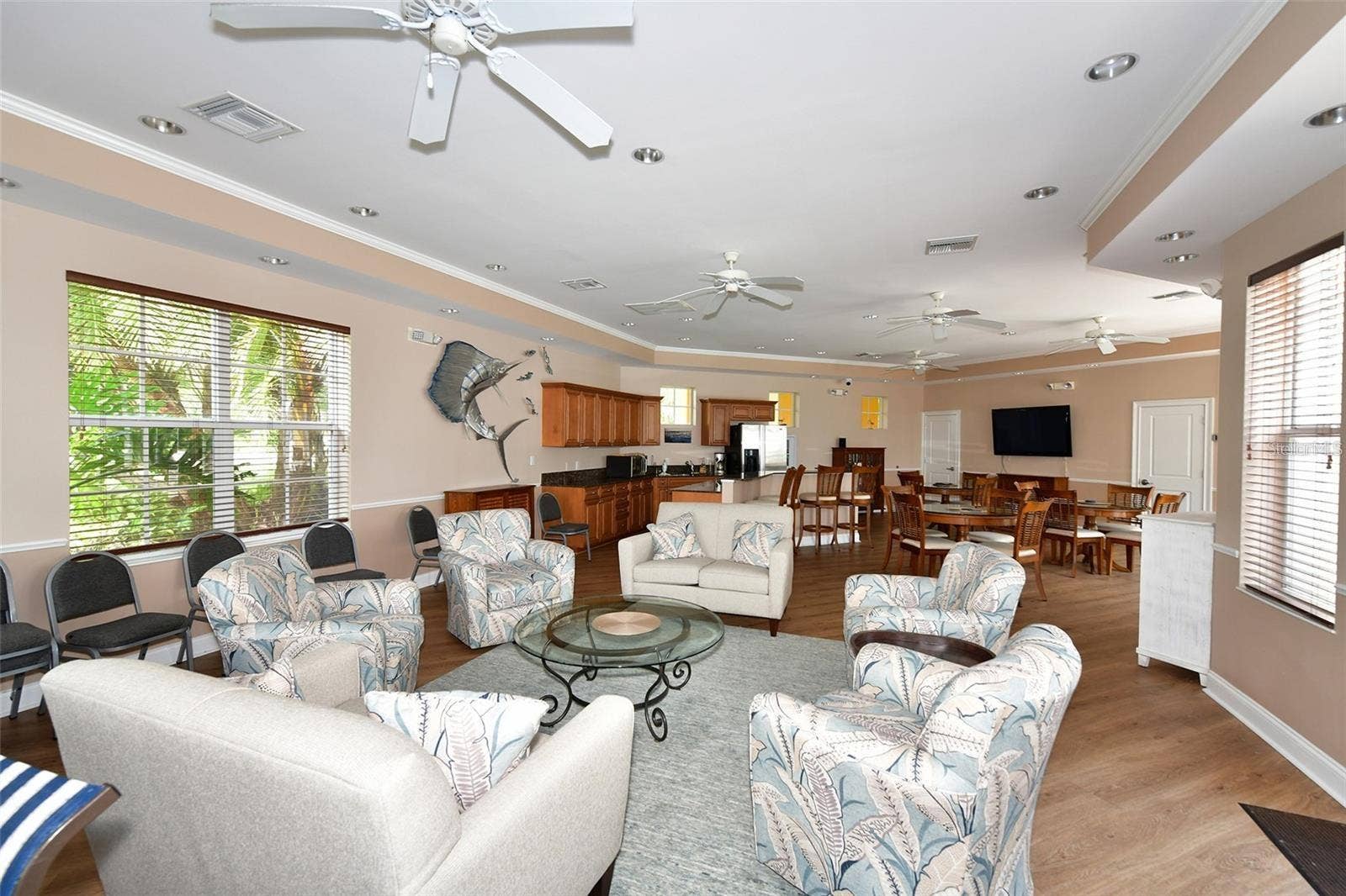606 RIVIERA DUNES WAY, #405, Palmetto, FL 34221 The Clubhouse is comfortably furnished and the site of many Community get togethers!
