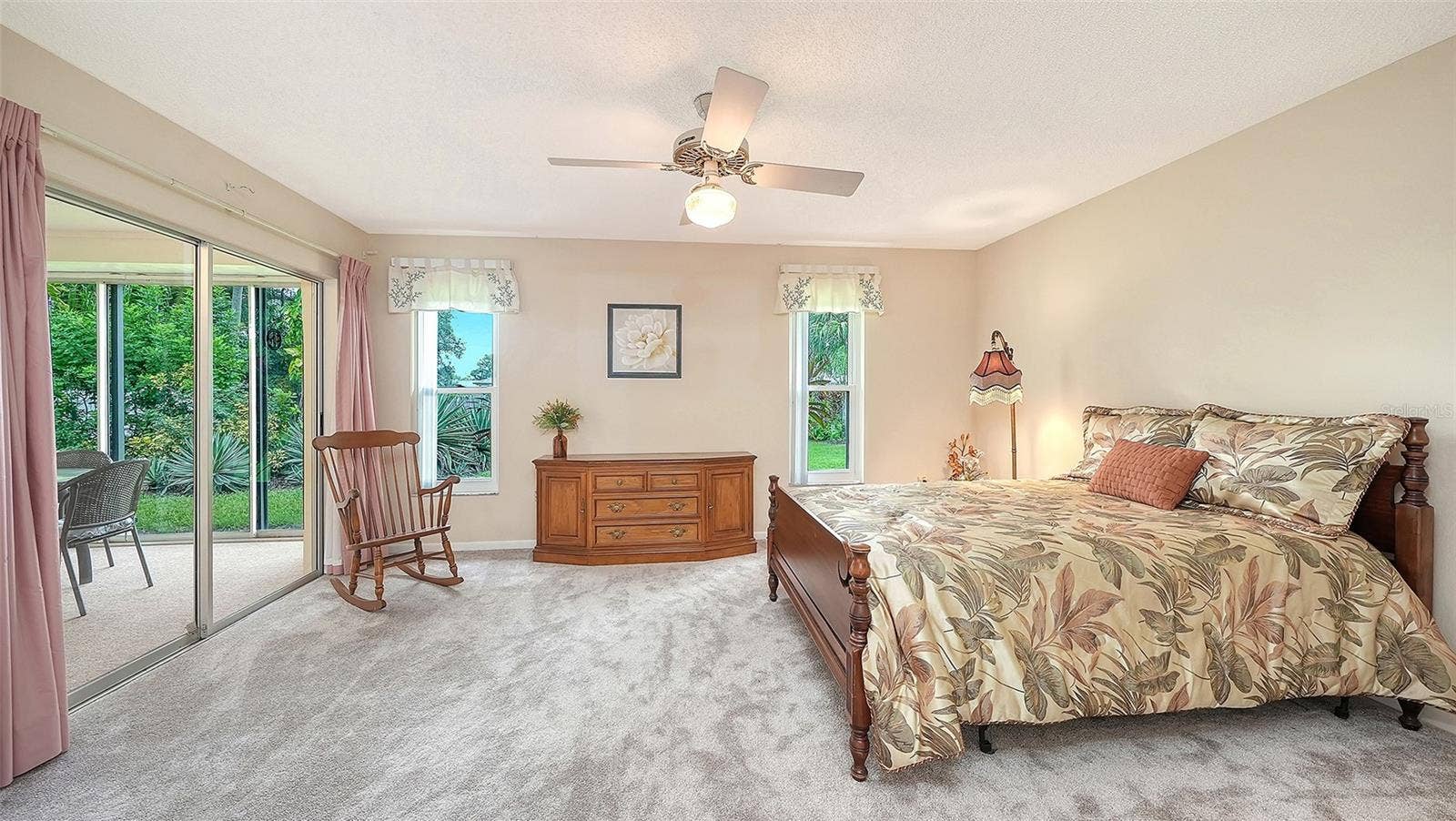 The primary bedroom has its own access to the lanai.