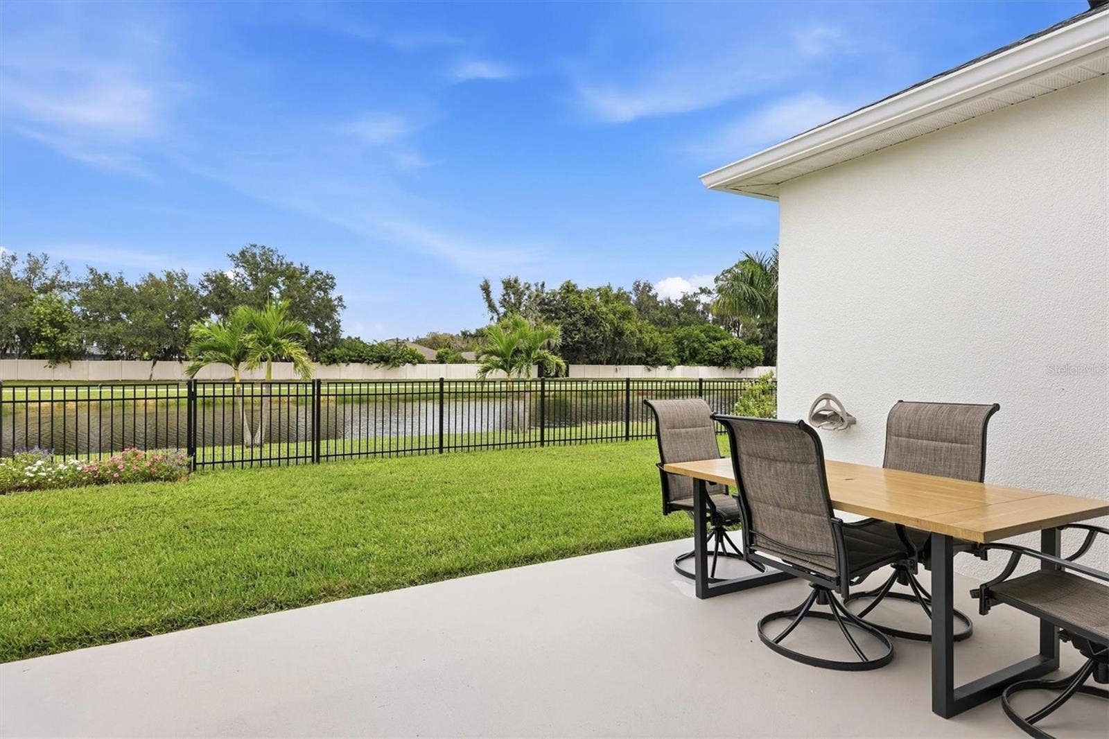 Outdoor patio and fenced yard