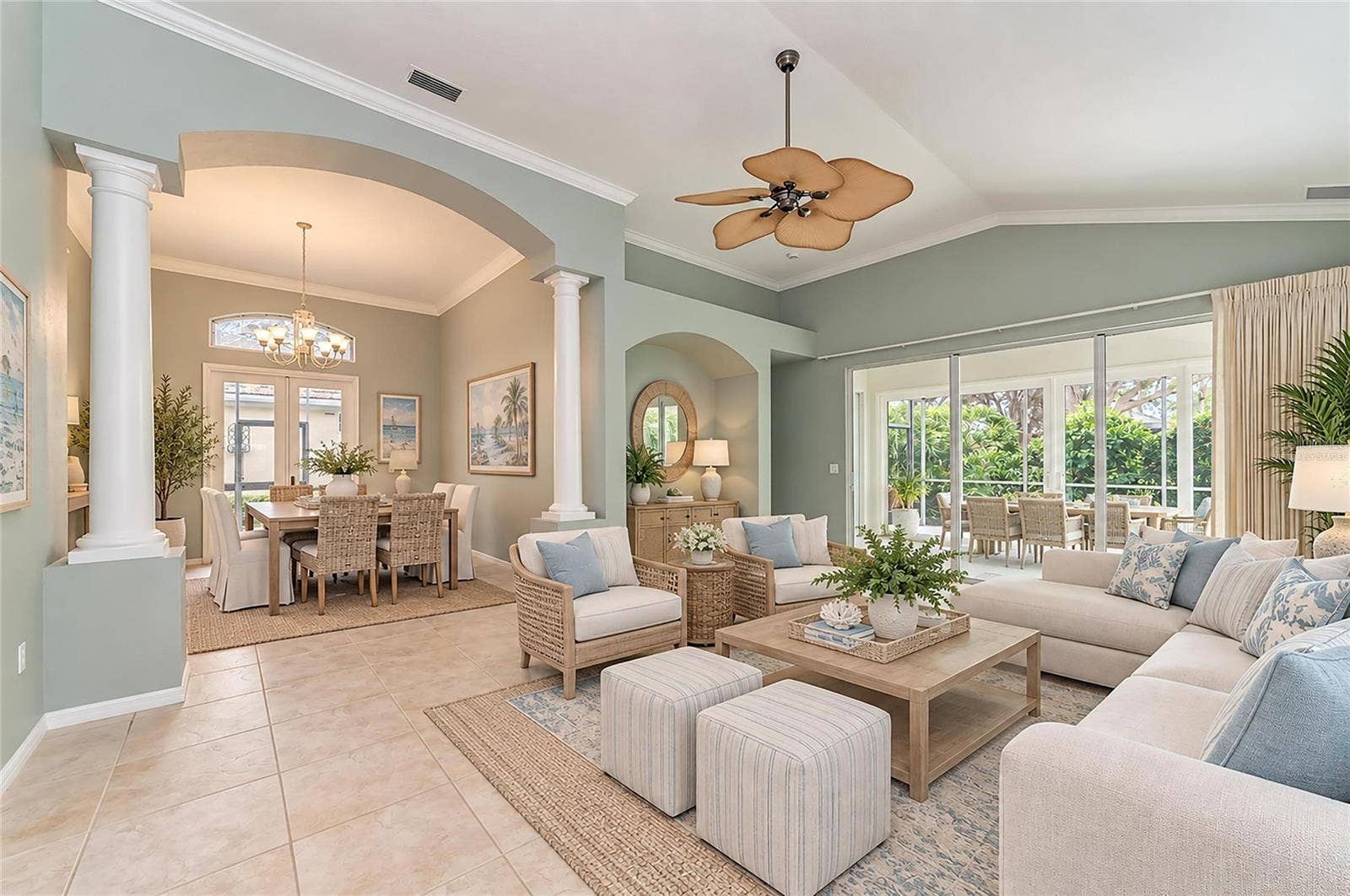 7816 HERITAGE CLASSIC COURT, Lakewood Ranch, FL 34202 Virtually Staged Living Room