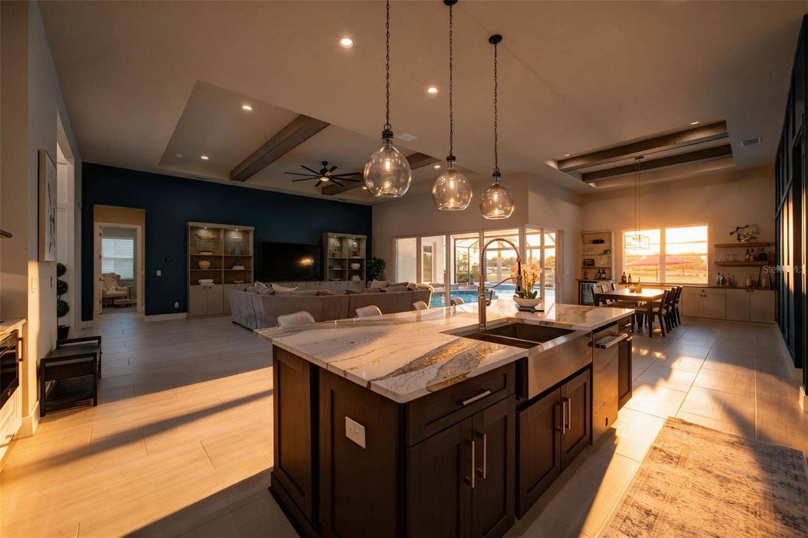 Sunlit Kitchen Island