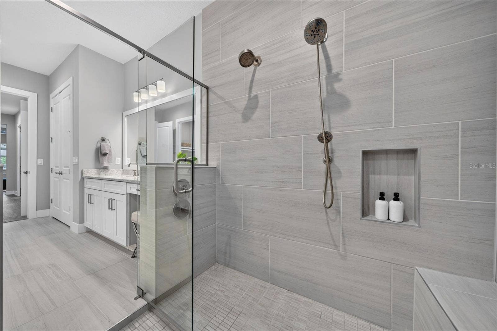 Glass-Enclosed Shower