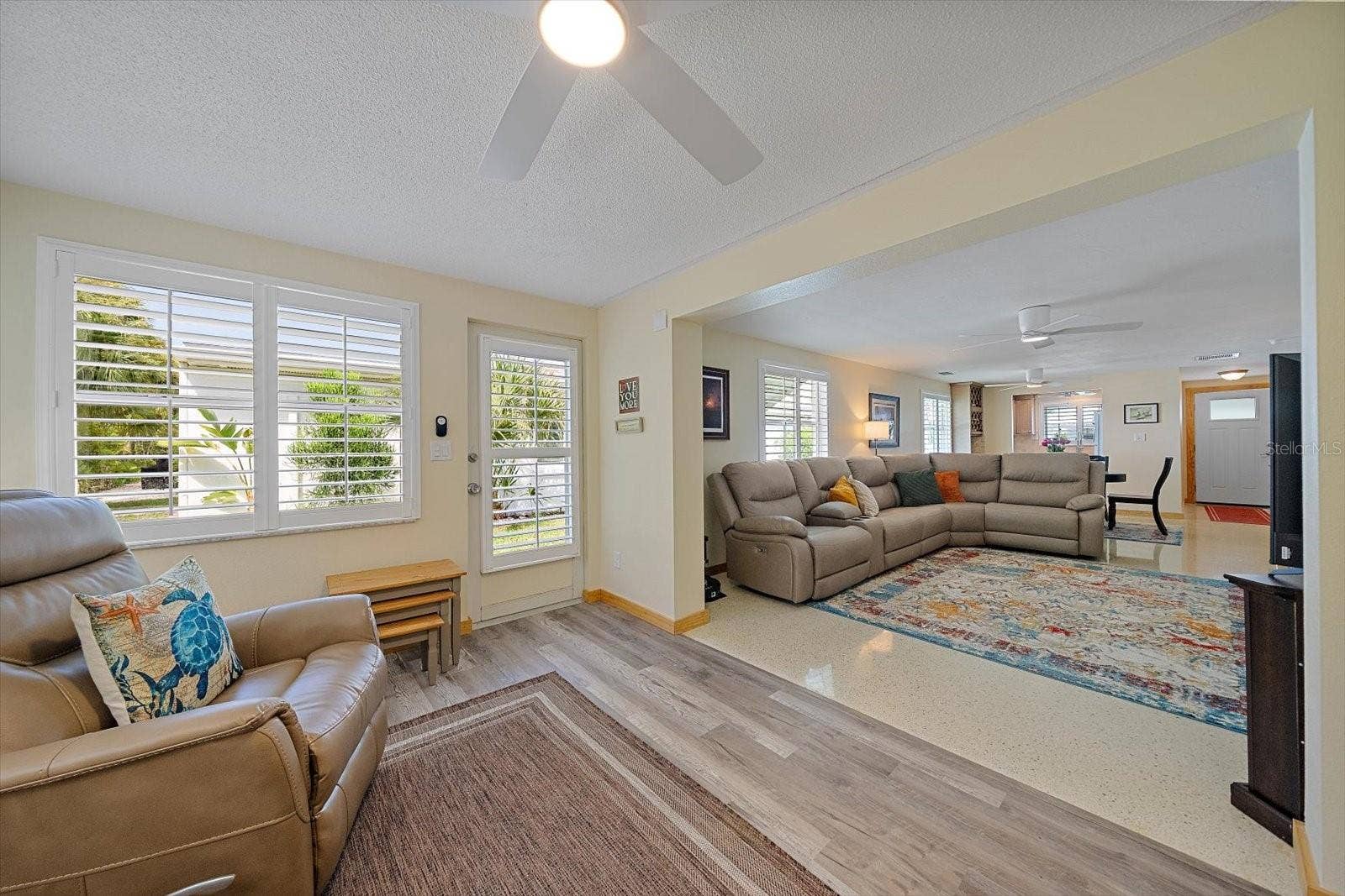 Living room with area rug