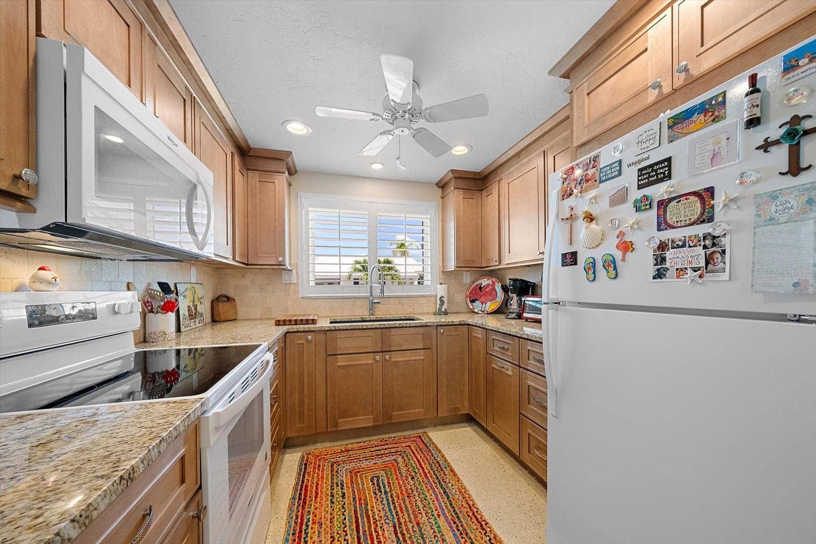 Kitchen with white appliances