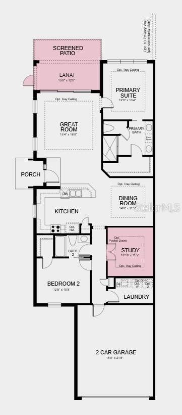 3135 TORTA COURT, Bradenton, FL 34211 Additional Highlights Include: tray ceiling package, double pocket doors at study, 8' interior doors, whole house impact windows, and pre-plumb and install laundry sink and faucet at laundry room.