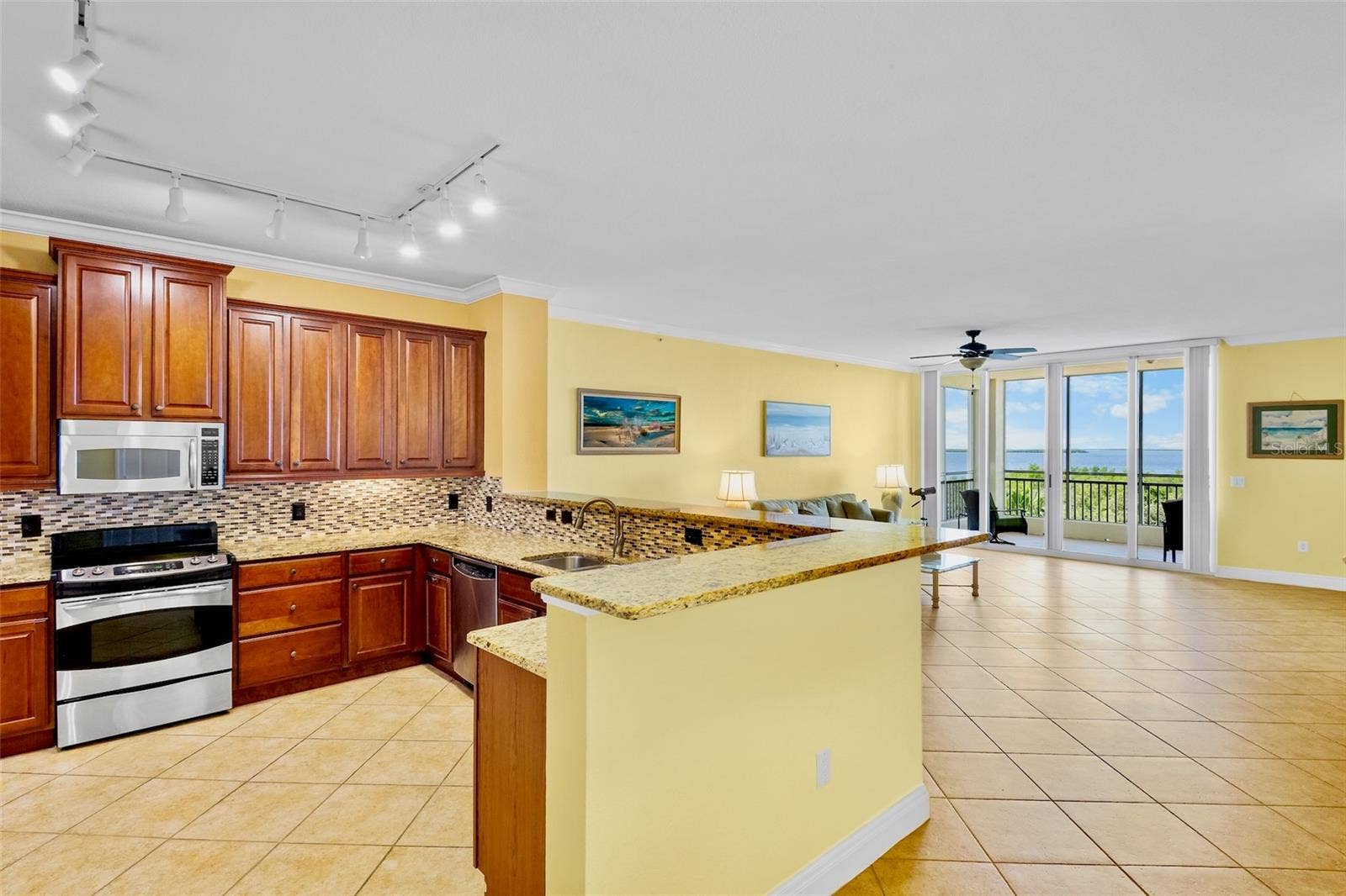 2825 TERRA CEIA BAY BOULEVARD, #1402, Palmetto, FL 34221 Waterview from kitchen and great room. Spacious open floor plan.