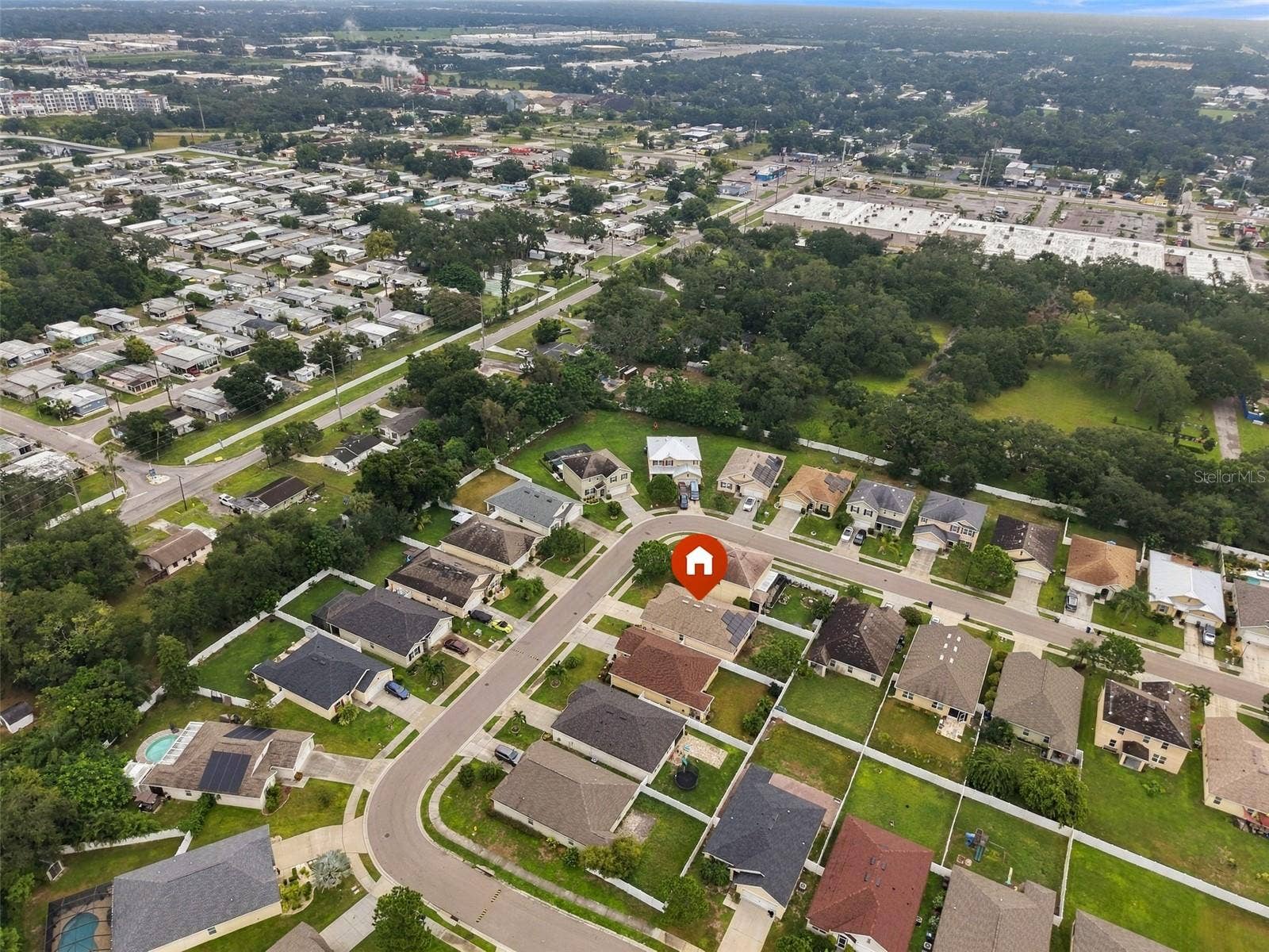 5213 11TH STREET E, Bradenton, FL 34203 Aerial view of solar system installed in 2022