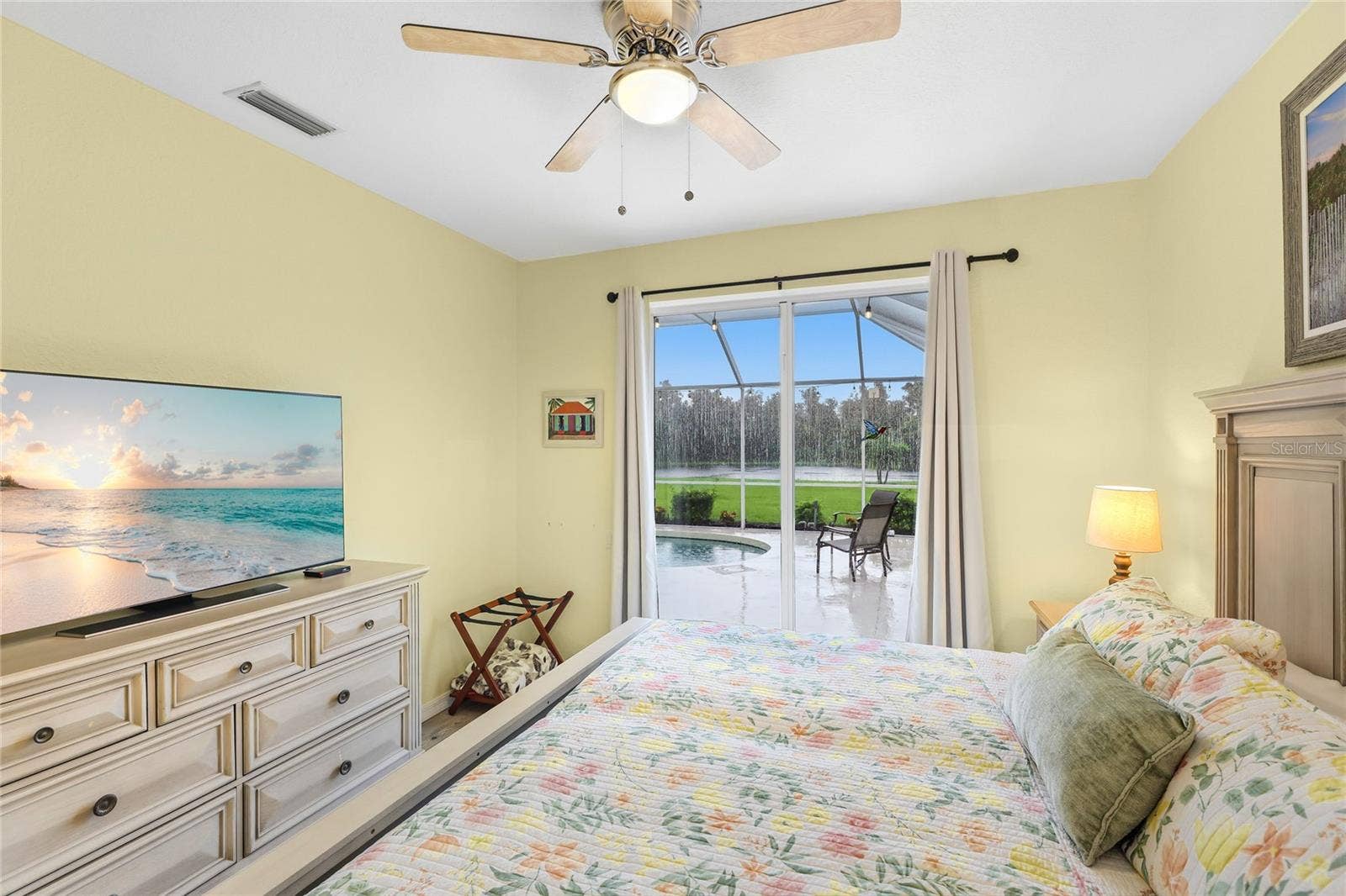 3306 LITTLE COUNTRY ROAD, Parrish, FL 34219 Guest room with private lanai and pool access