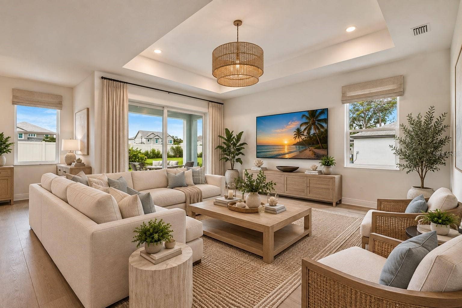 161 VISTERA BOULEVARD, Nokomis, FL 34275 Great Room Digitally Staged