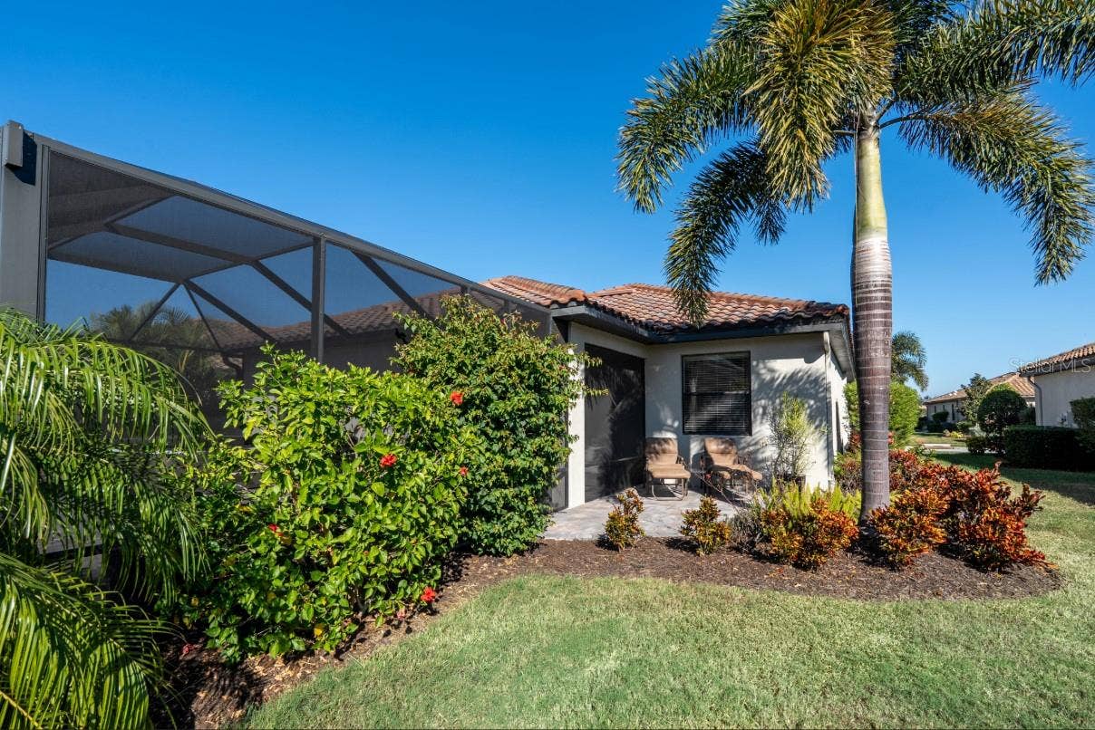 7124 MARSH VIEW TERRACE STREET, Bradenton, FL 34212 Back of house and uncreened patio, facing north
