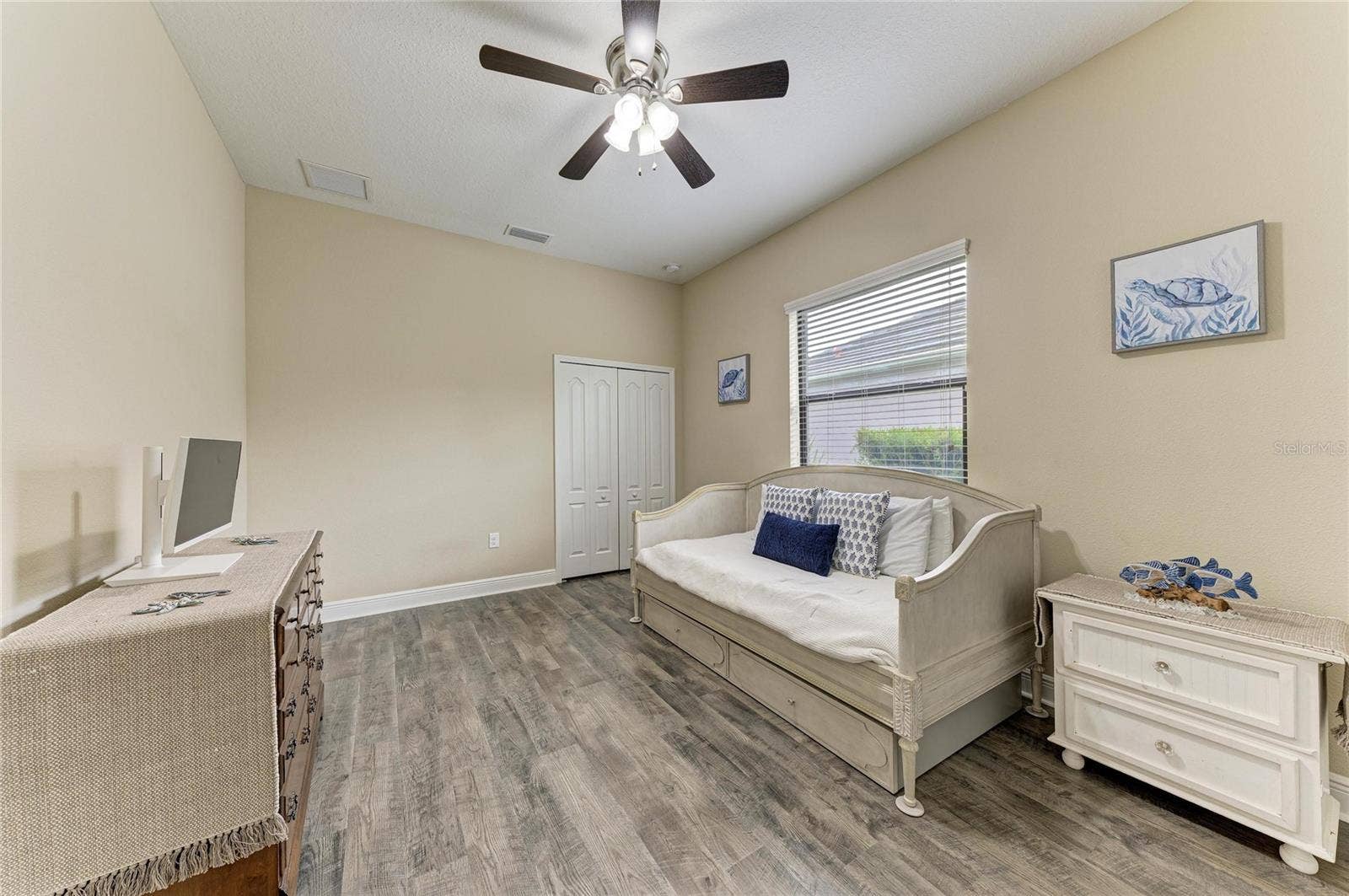 Bedroom with two closets