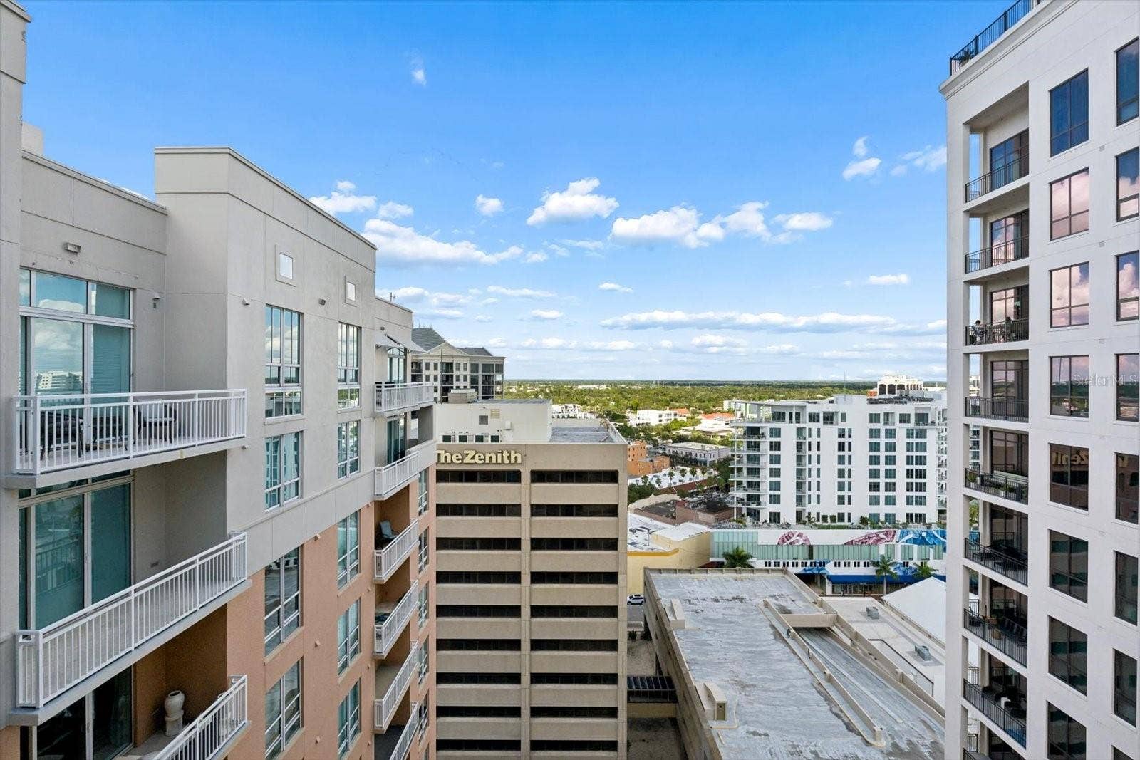 1350 MAIN STREET, #1703, Sarasota, FL 34236 Covered balcony from primary bedroom
