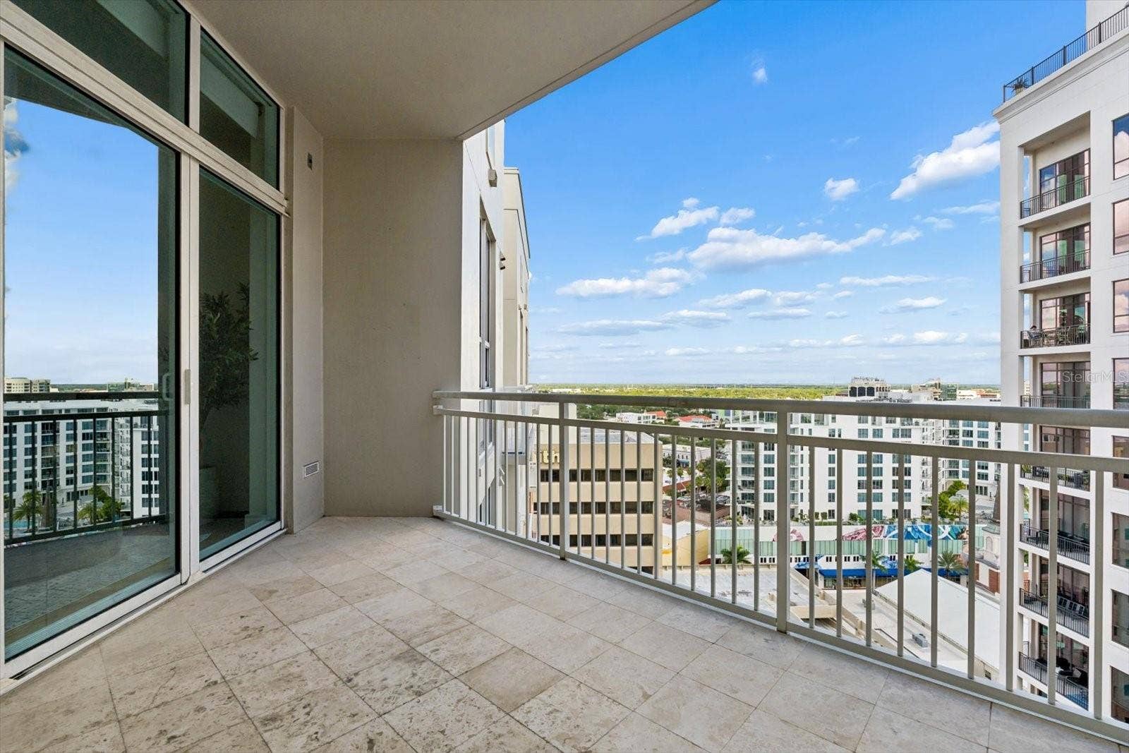 1350 MAIN STREET, #1703, Sarasota, FL 34236 Covered balcony from living & sitting room