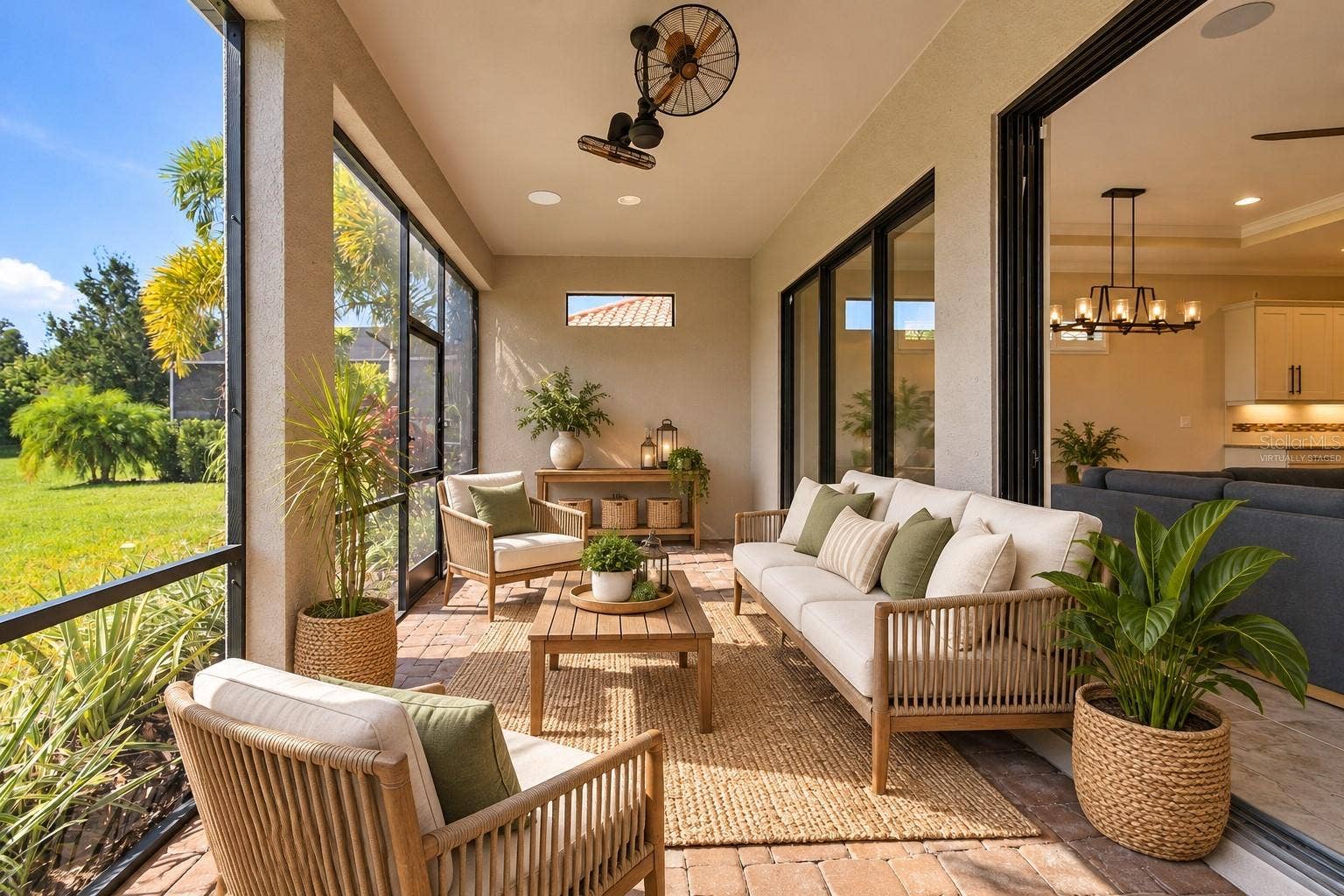 9765 HIGHLAND PARK PLACE, Palmetto, FL 34221 Rear Porch Virtually Staged