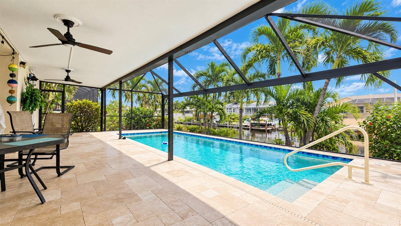 4907 CORAL BOULEVARD, Bradenton, FL 34210 New 30 foot Saltwater Pool with Travertine Flooring