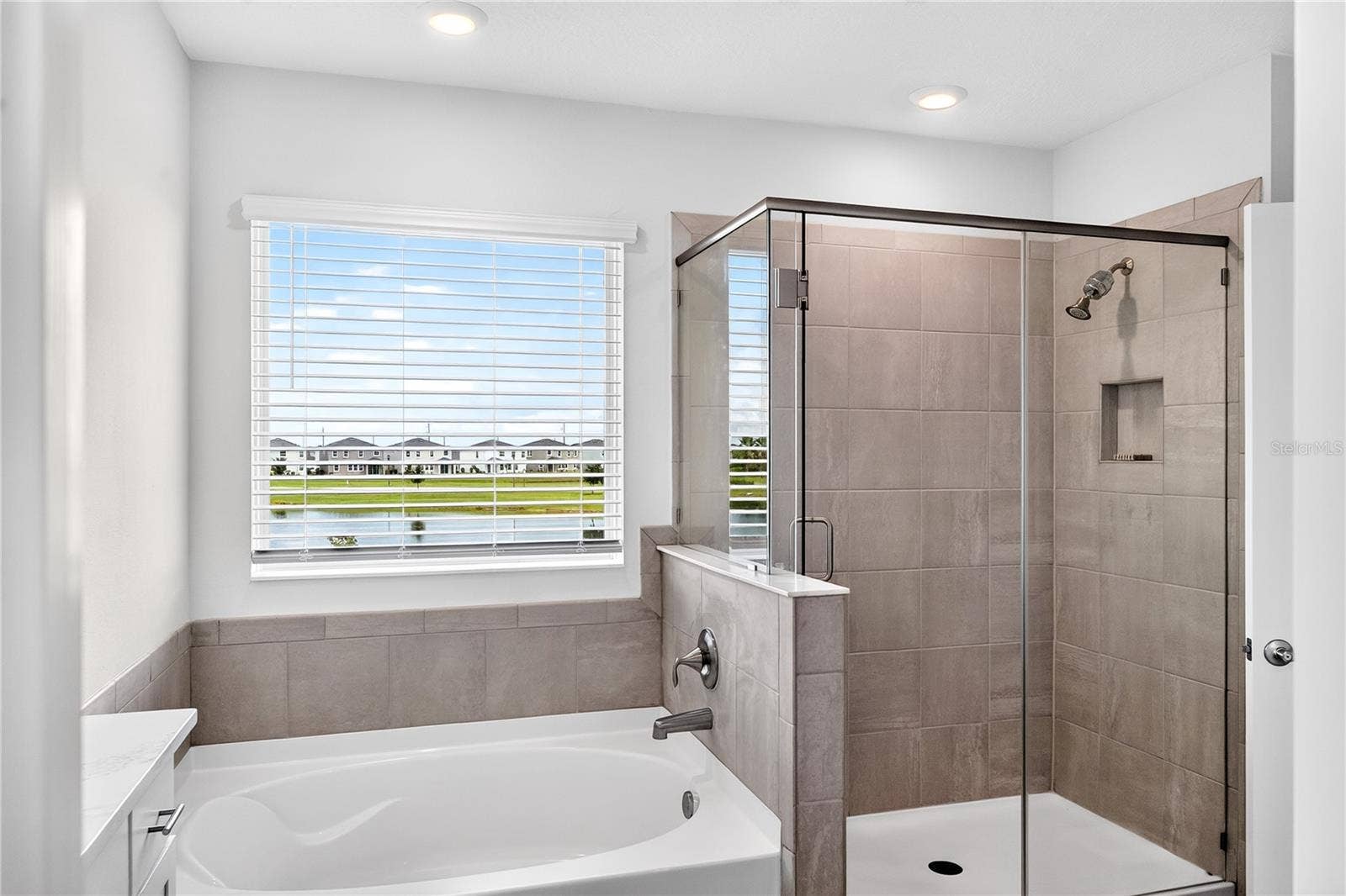 Primary bath with tub & shower