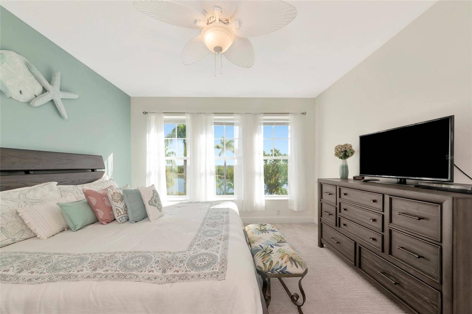 395 ARUBA CIRCLE, #203, Bradenton, FL 34209 Primary suite with en-suite and beautiful water views