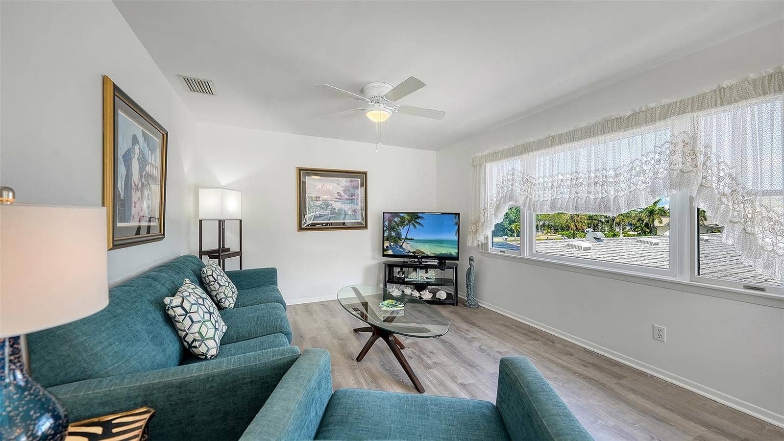 7406 MARINA DRIVE, #A and B, Holmes Beach, FL 34217 Living room Apt B