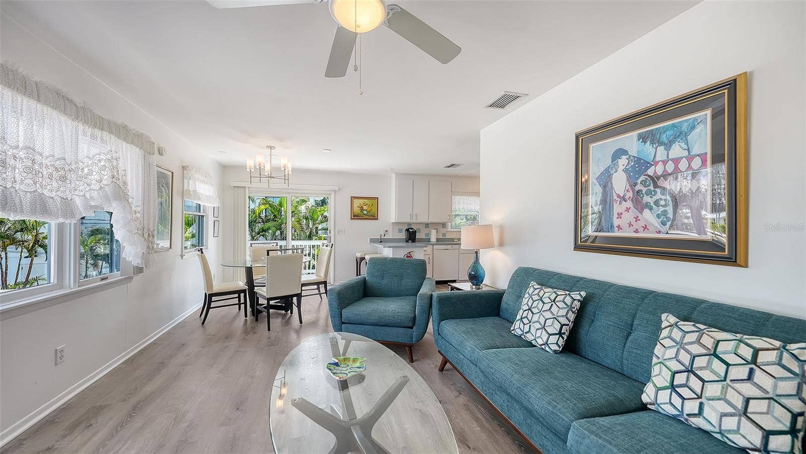 7406 MARINA DRIVE, #A and B, Holmes Beach, FL 34217 Living/Dining Apt B