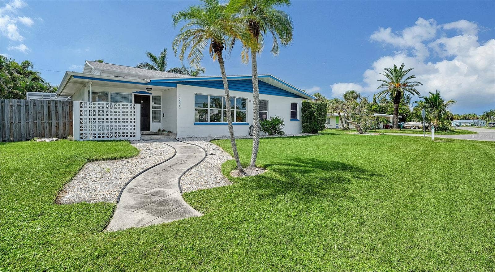 7406 MARINA DRIVE, #A and B, Holmes Beach, FL 34217 Front facing Marina Drive