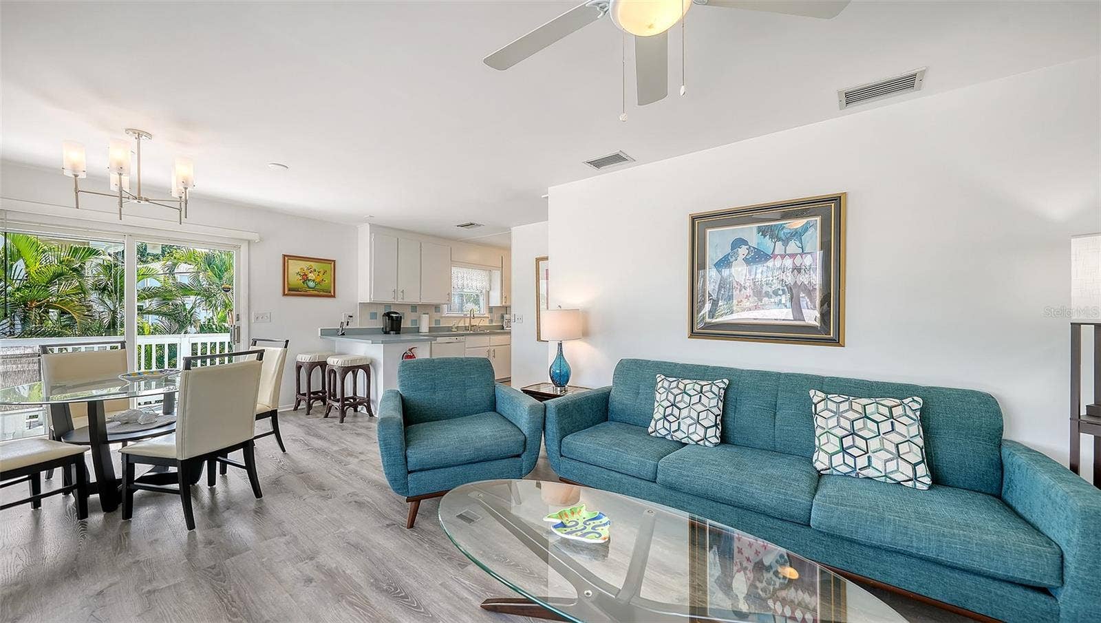 7406 MARINA DRIVE, #A and B, Holmes Beach, FL 34217 Living/Dining Apt B