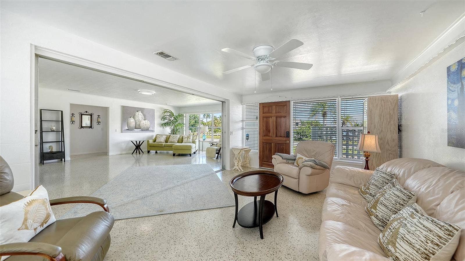 7406 MARINA DRIVE, #A and B, Holmes Beach, FL 34217 Florida room and Living room Apt A