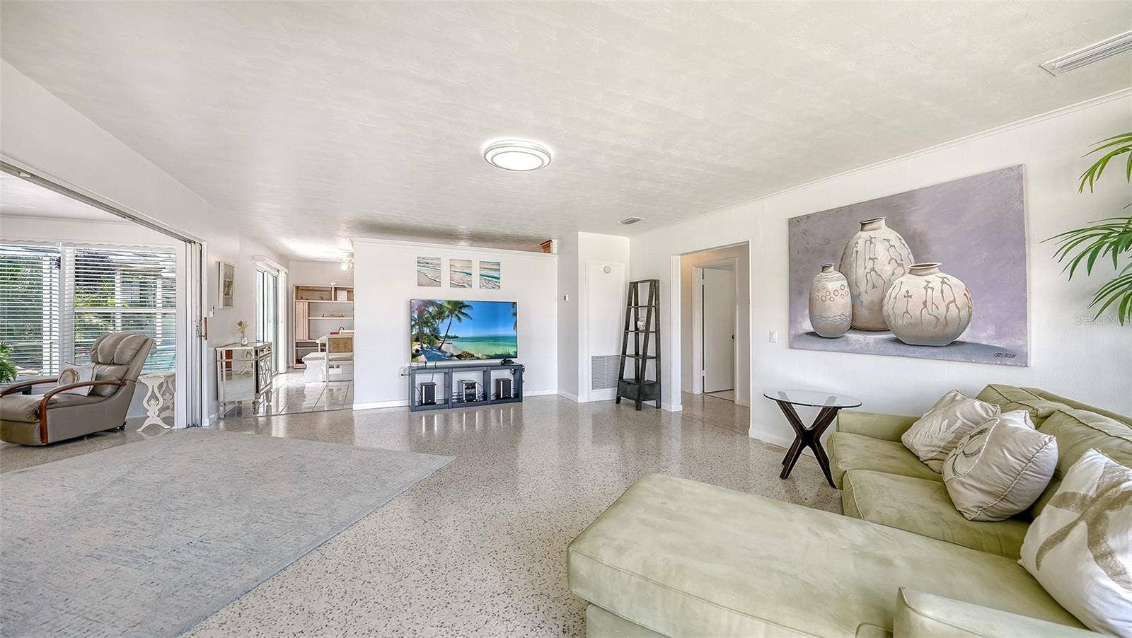 7406 MARINA DRIVE, #A and B, Holmes Beach, FL 34217 Living room Apt A