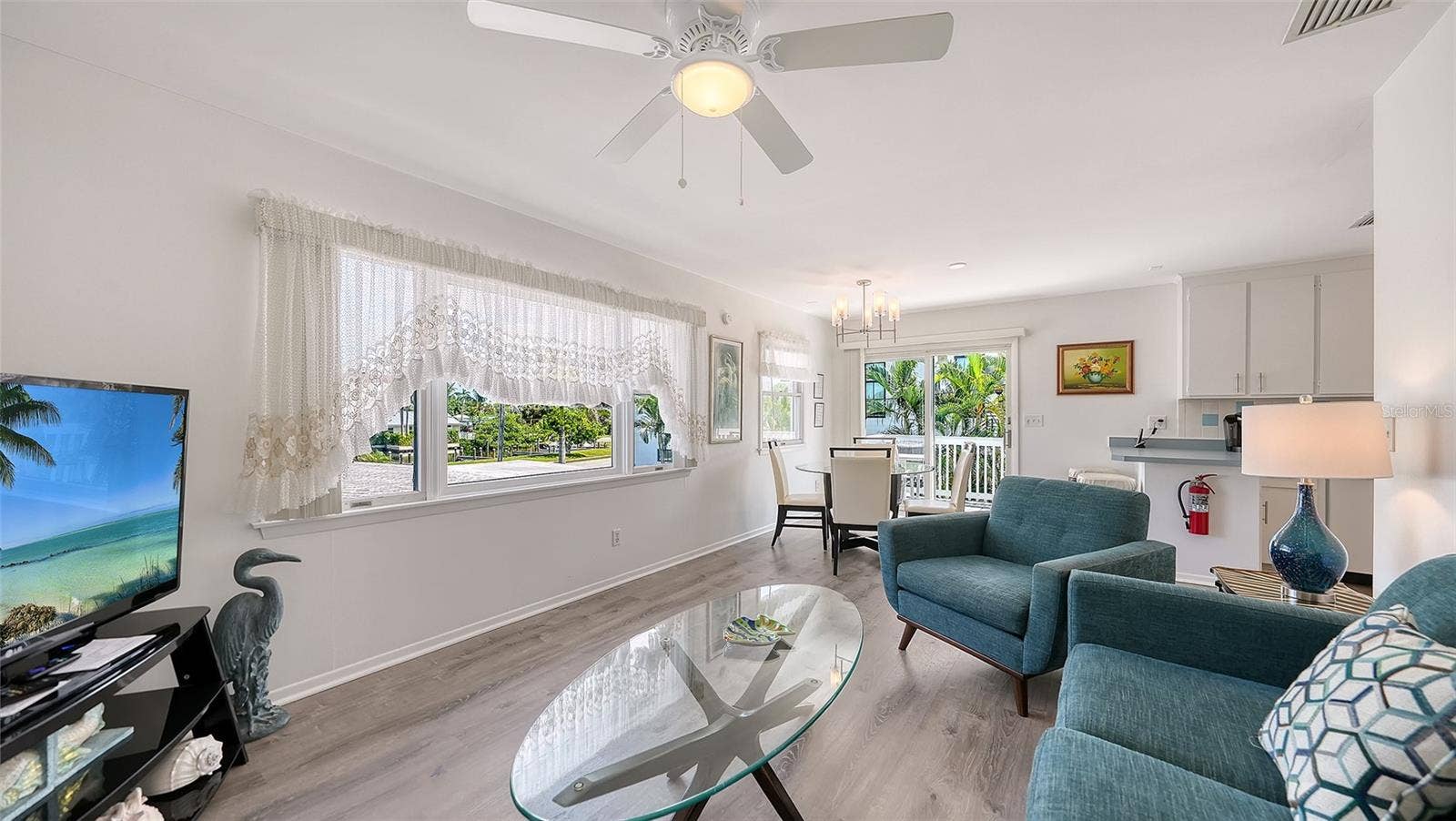 7406 MARINA DRIVE, #A and B, Holmes Beach, FL 34217 Living/Dining Apt B