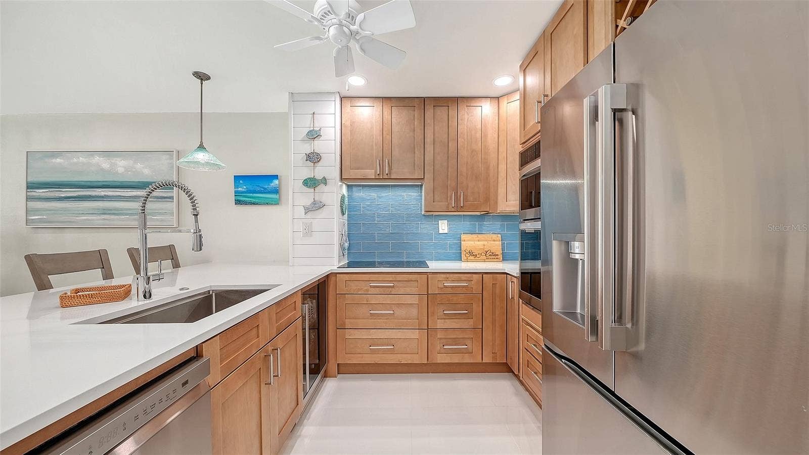 Wine/beverage refrigerator. All new stainless steel appliances