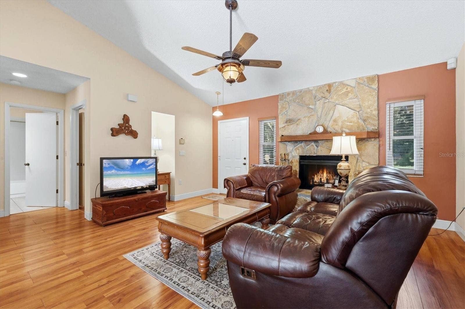 4006 75TH TERRACE E, Sarasota, FL 34243 Woodburning Fireplace