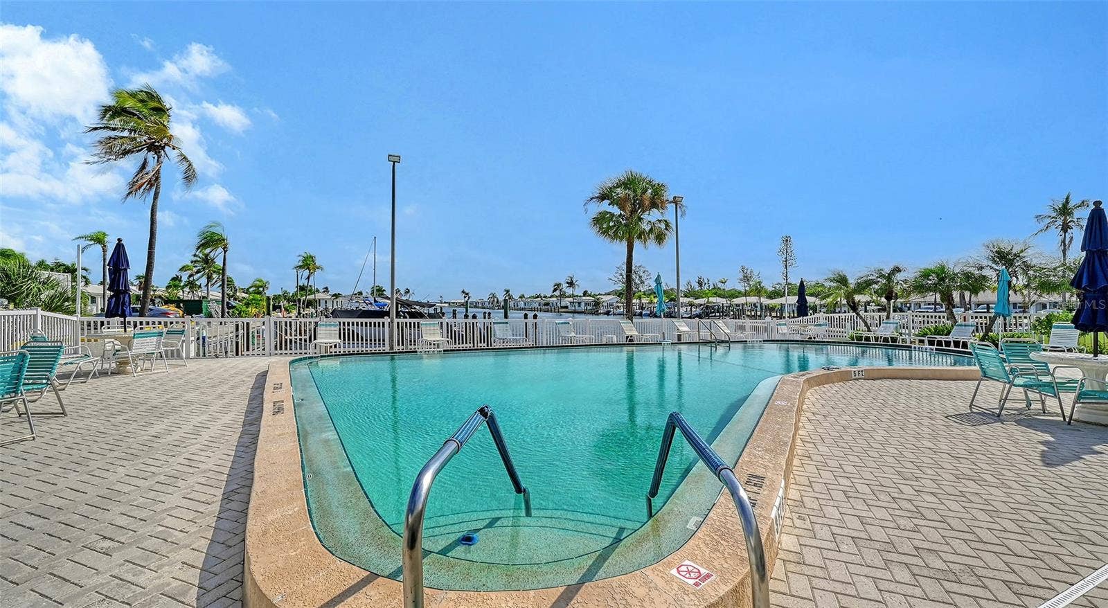 Association swimming pool behind the clubhouse.