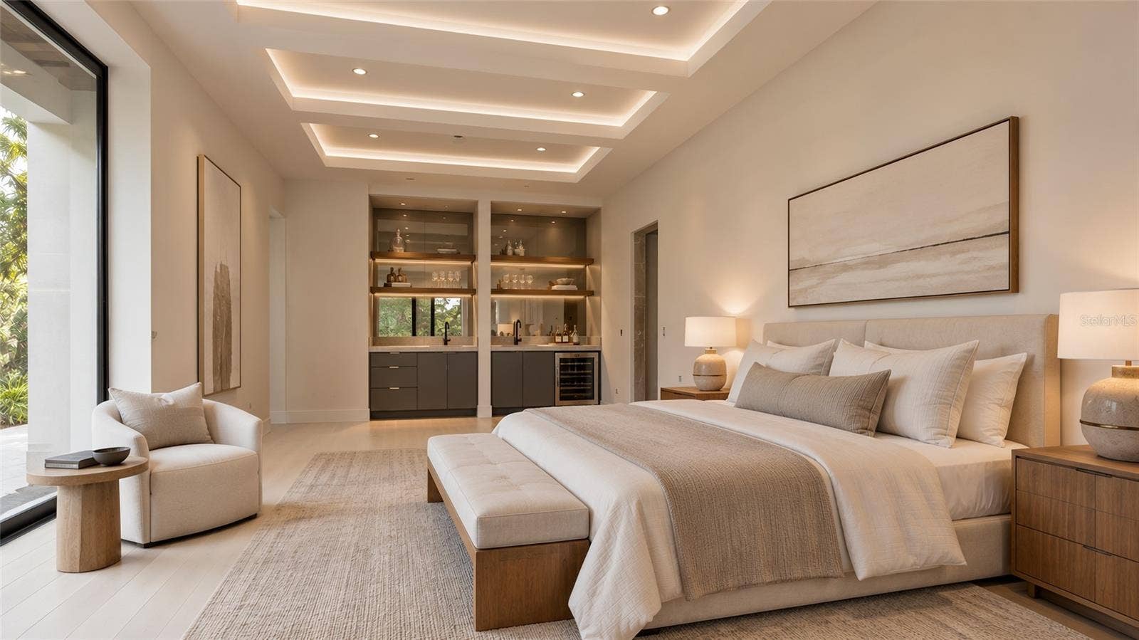 2100 MCCLELLAN PARKWAY, Sarasota, FL 34239 Primary bedroom. Includes virtual staging.