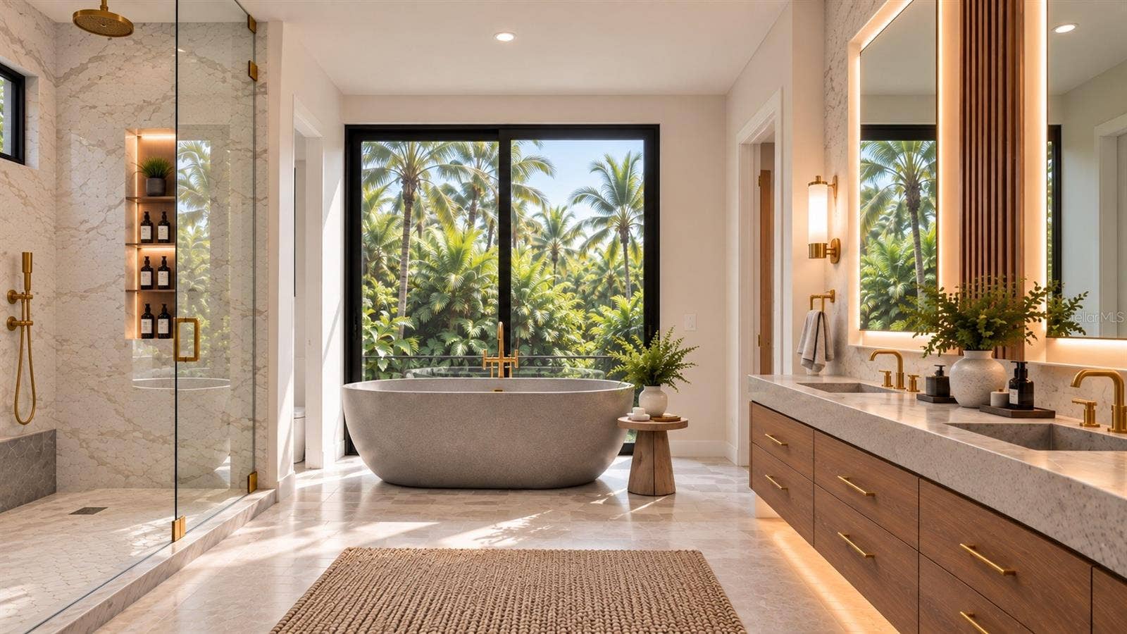 2100 MCCLELLAN PARKWAY, Sarasota, FL 34239 Primary bathroom. Includes virtual staging.